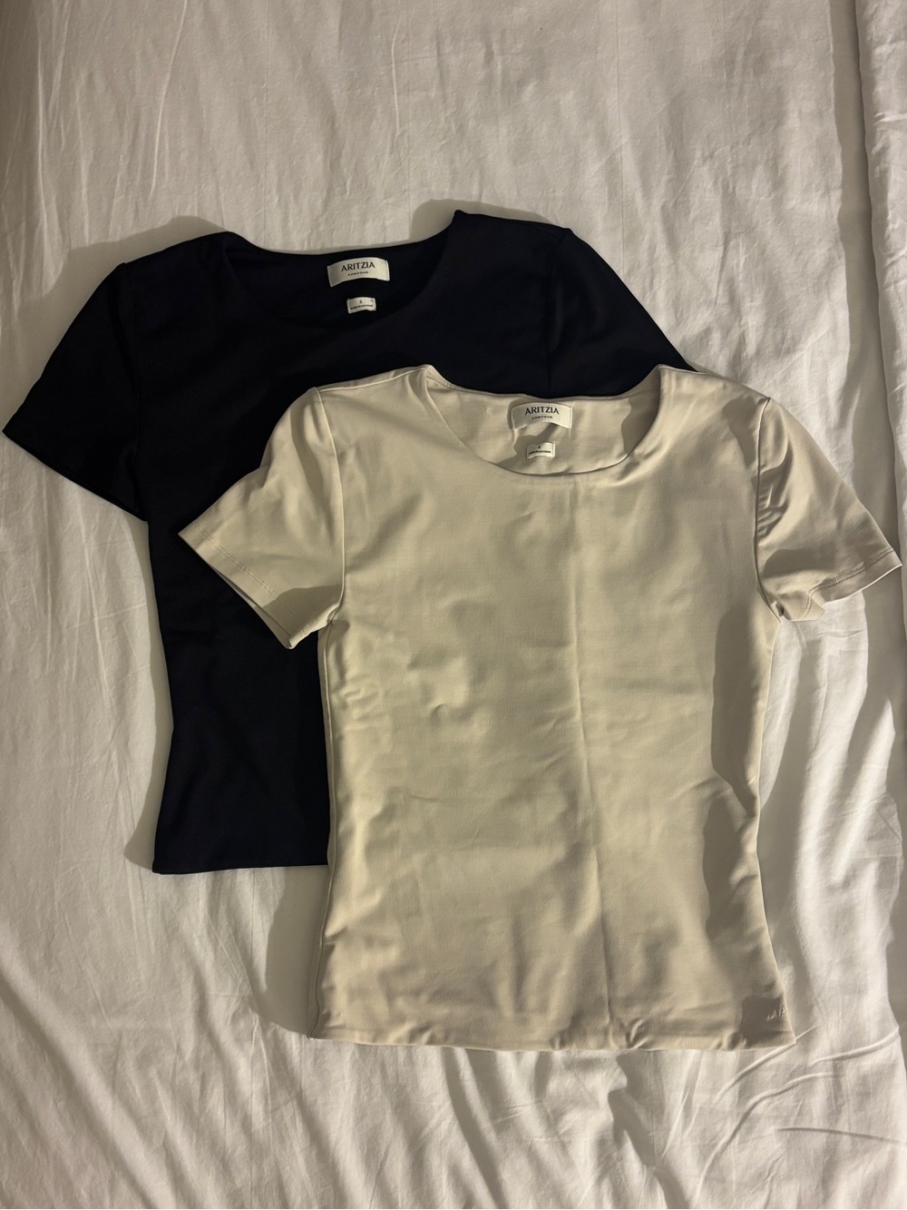 Aritzia Original Contour T-Shirts (Black & Matte Pearl)